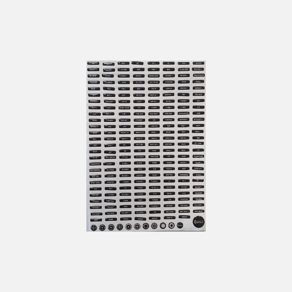GRID Button Box Decal Set